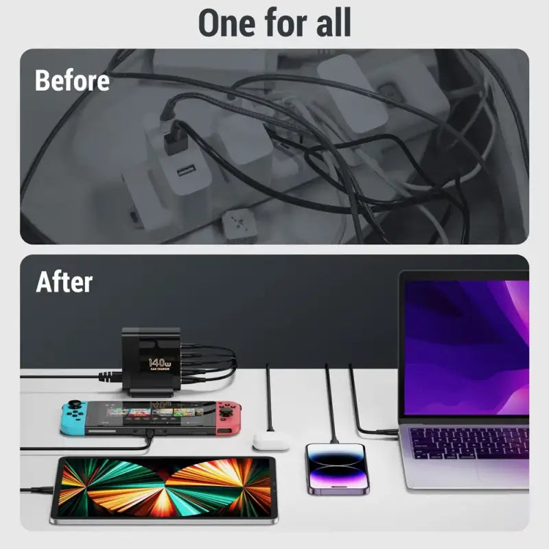 A laptop, a laptop and a laptop with a cable connected to it