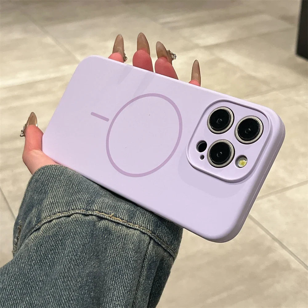 Lavender phone case with MagSafe.