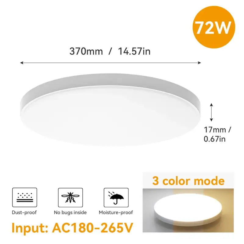 Led downlighter round ceiling light