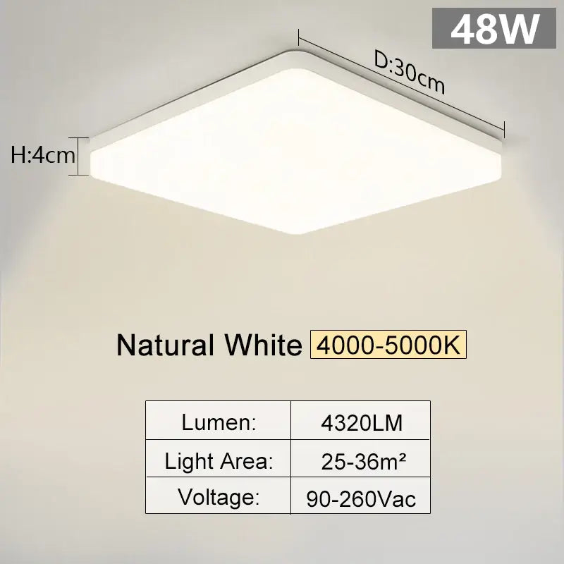 Led ceiling light with remote control