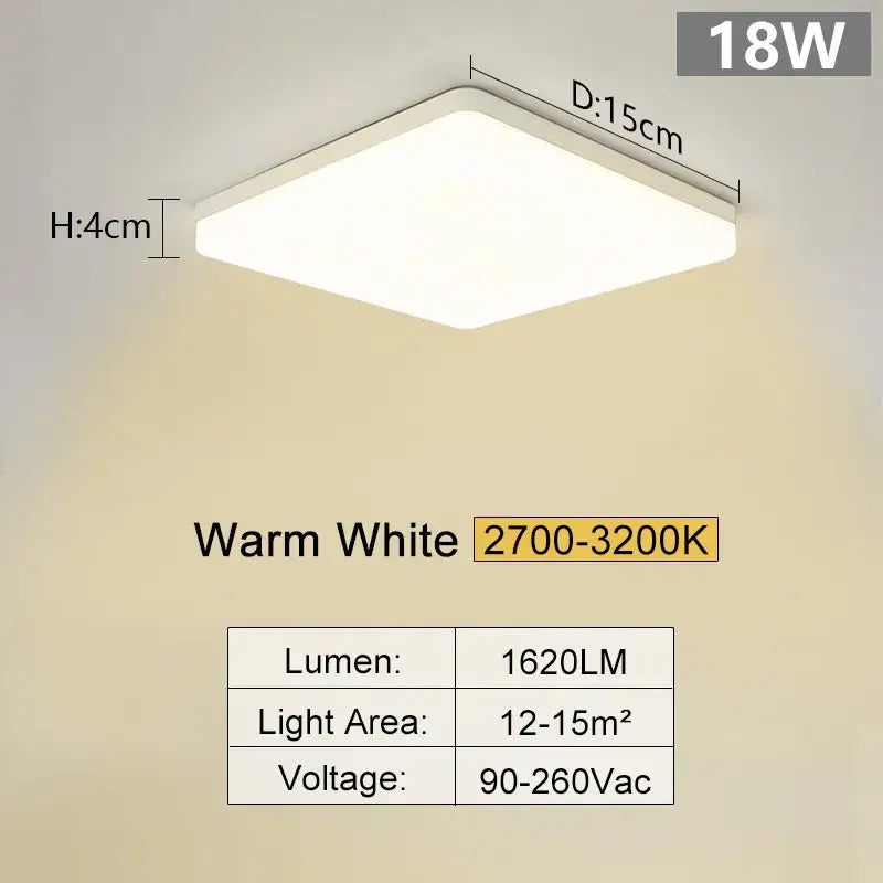 Led ceiling light with remote control