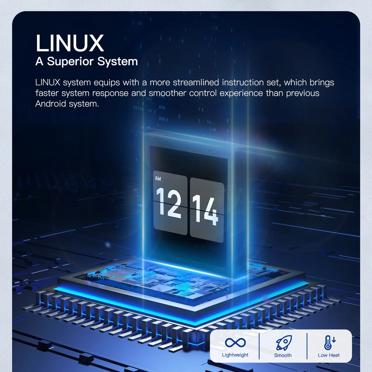 Linux system advertisement.