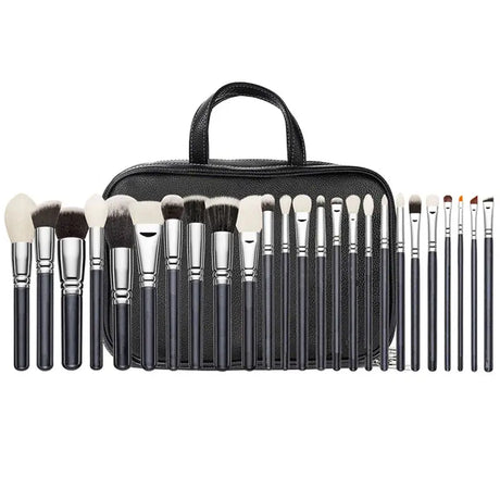 the makeup brush set in black