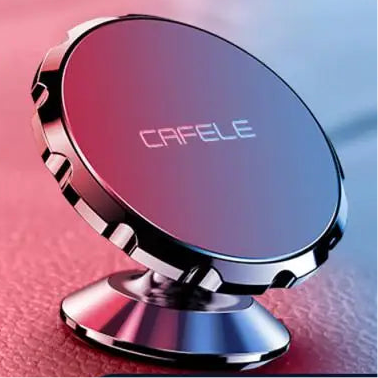 Magnetic car phone mount.