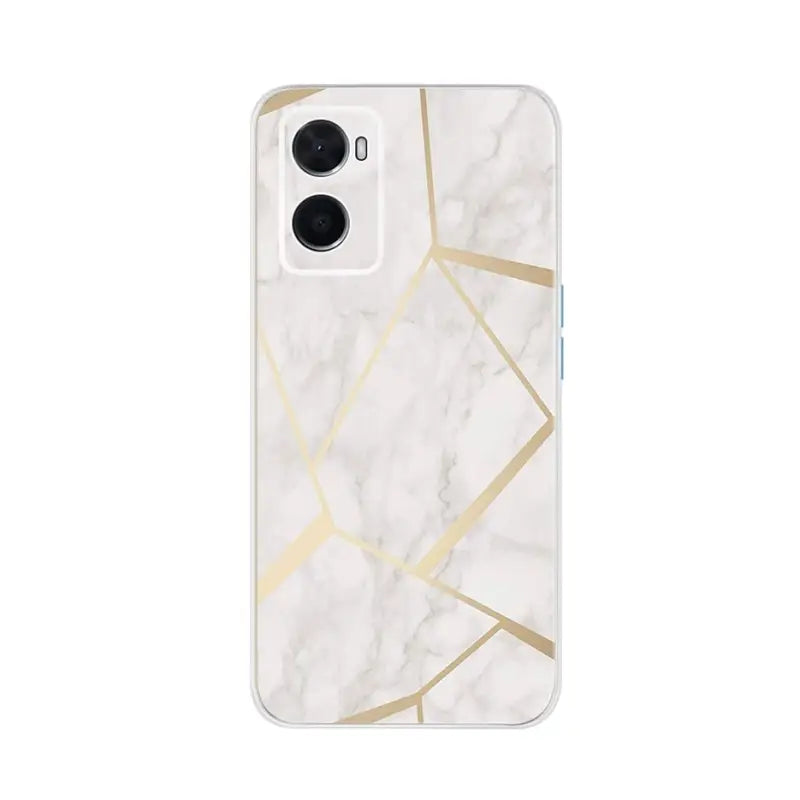 the white marble phone case with gold lines
