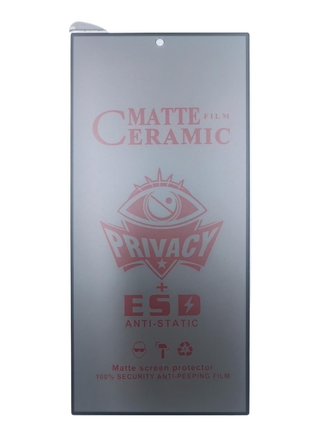 Matte ceramic privacy screen protector.
