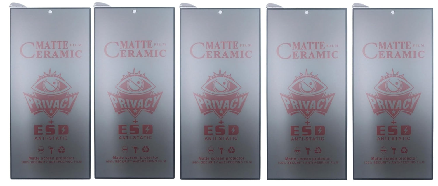 Matte ceramic privacy screen protectors.