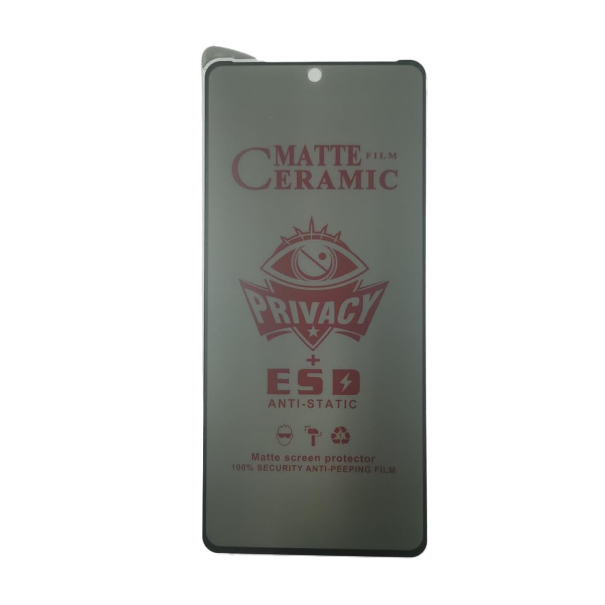 Matte ceramic privacy screen protector.
