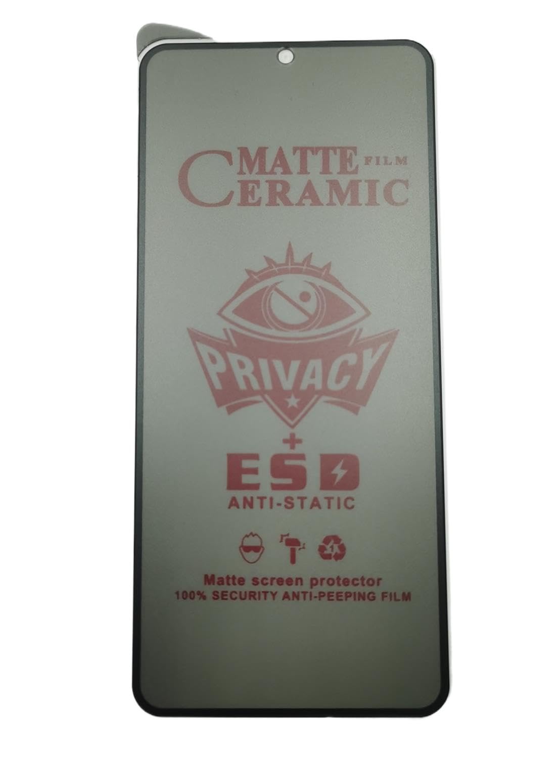 Matte ceramic privacy screen protector.