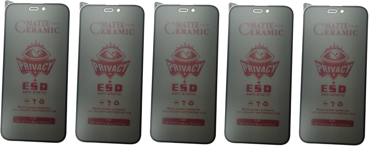 Matte ceramic privacy screen protectors.