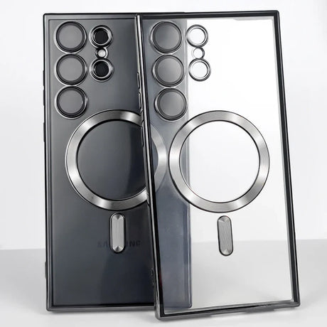 There is a mirror with a magnifying lounder on it