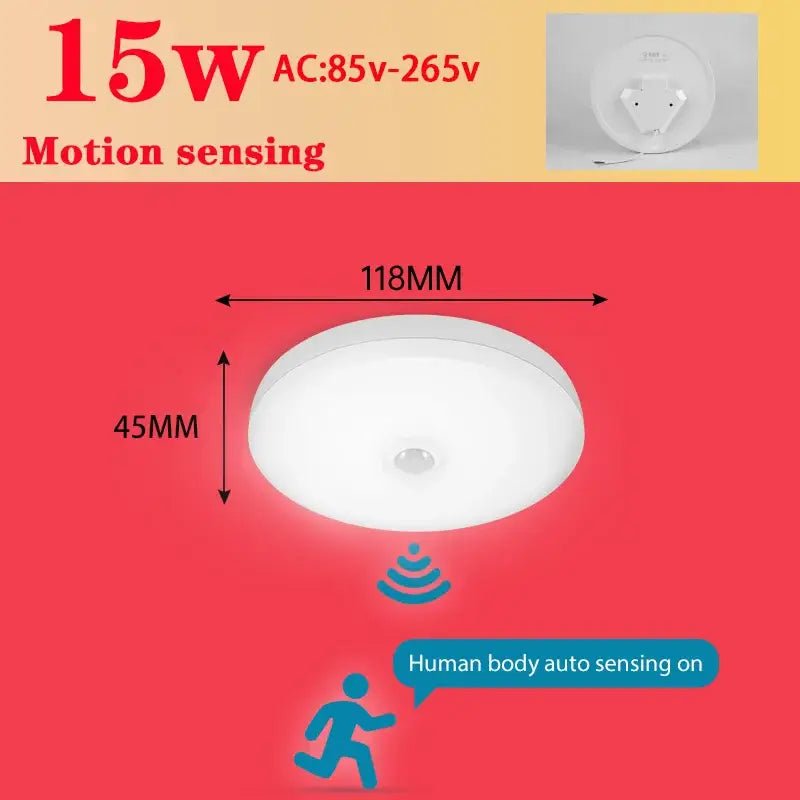led ceiling light with motion sensor