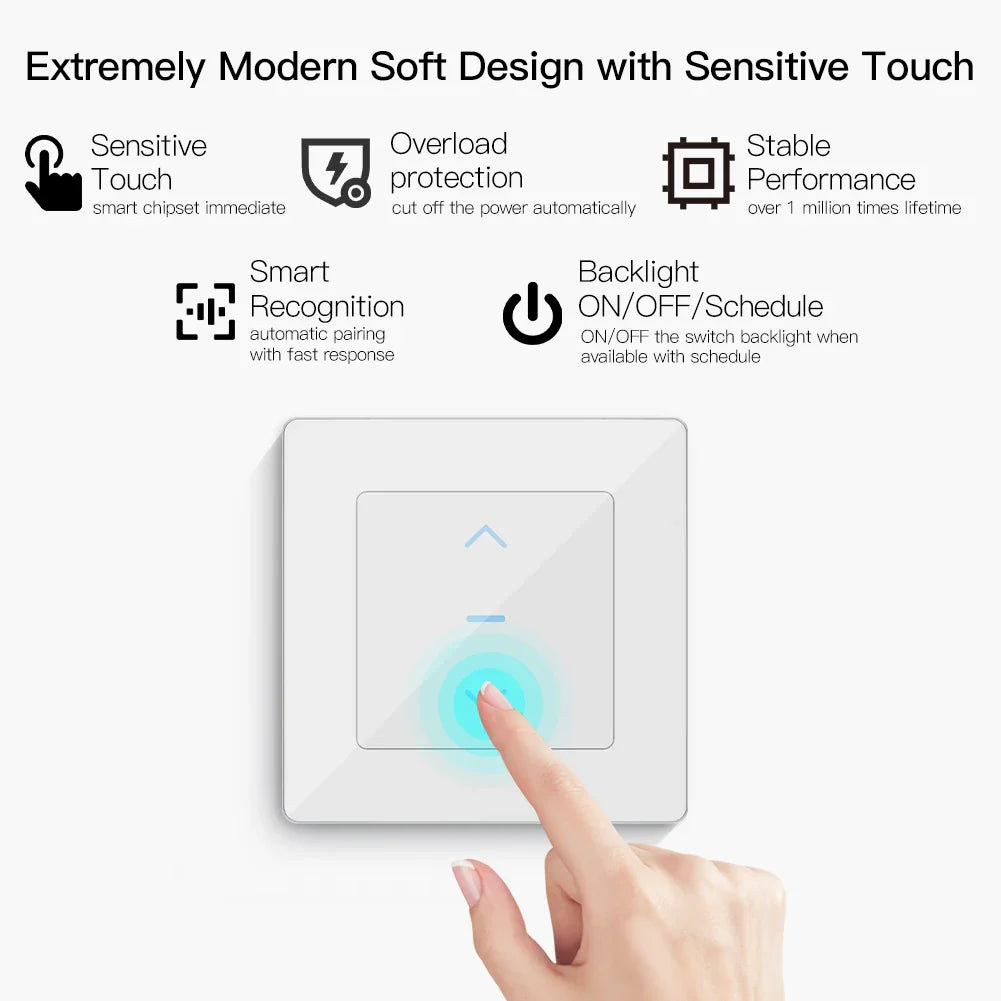 Modern touch-sensitive light switch.
