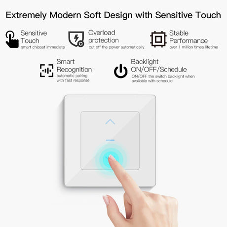 Modern touch-sensitive light switch.