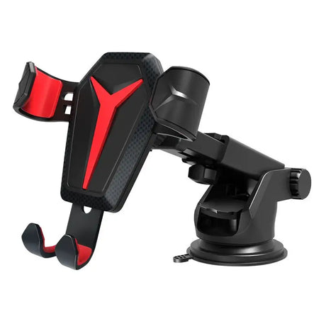 the car phone holder with a red and black design