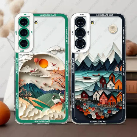 The mountains and houses phone case