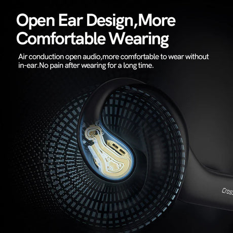 Open-ear wireless headphones.