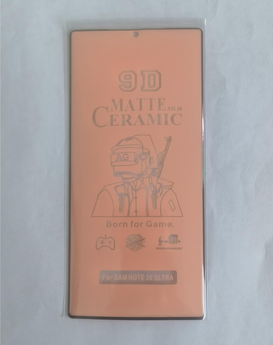 Orange 9D matte ceramic screen protector.
