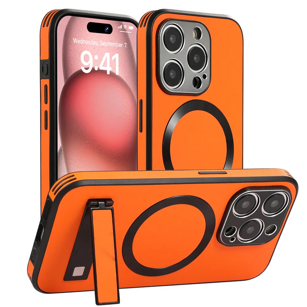 Orange iPhone cases with MagSafe.