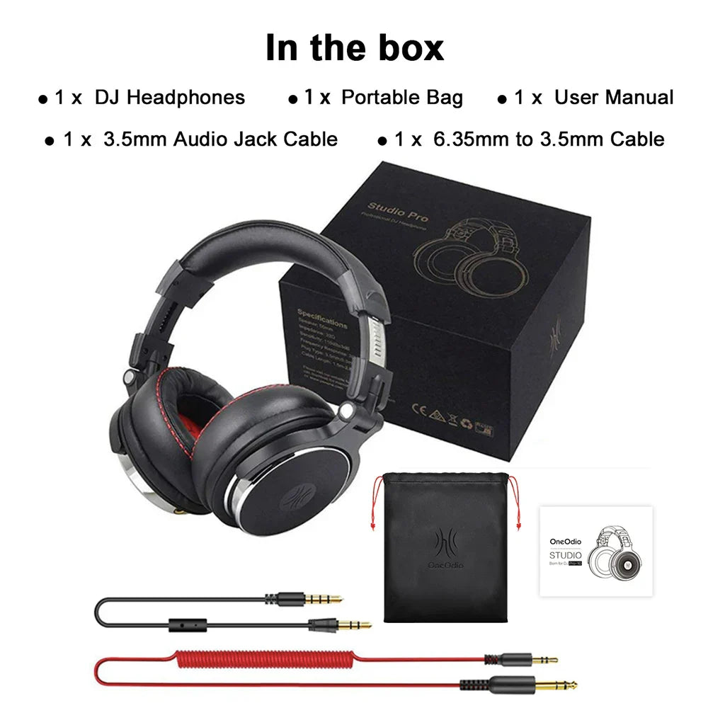 Over-ear headphones with a black and silver design.