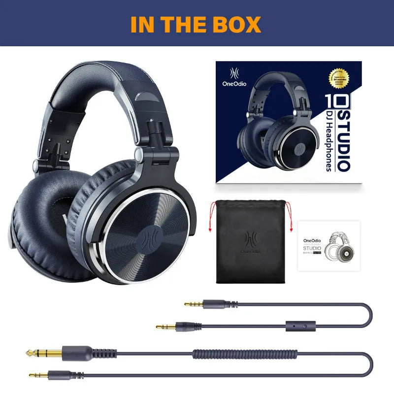 Over-ear headphones with a sleek black and silver design.