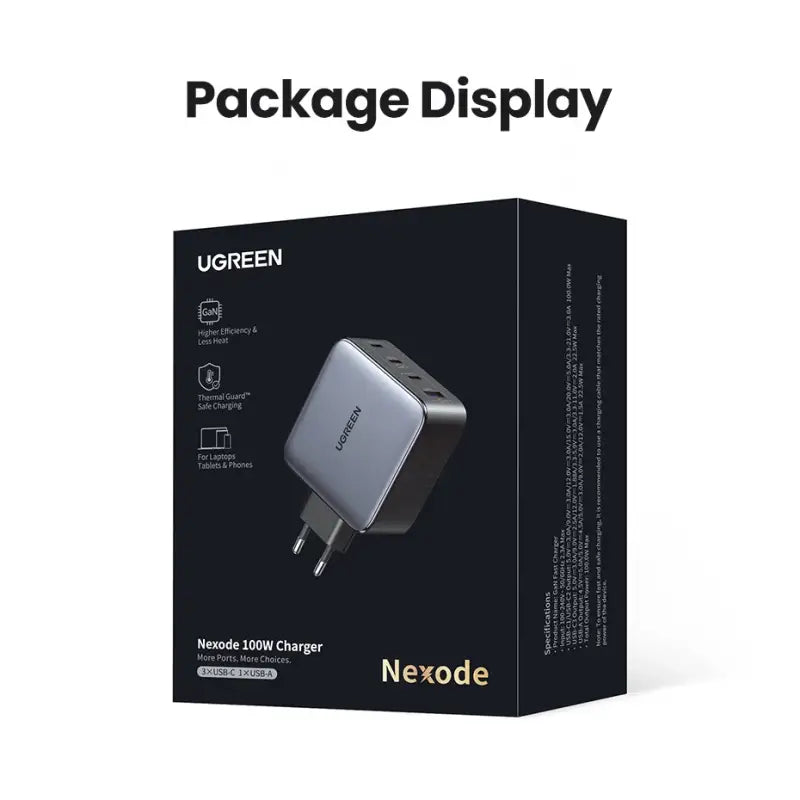 The packaging for the ugen usb charger