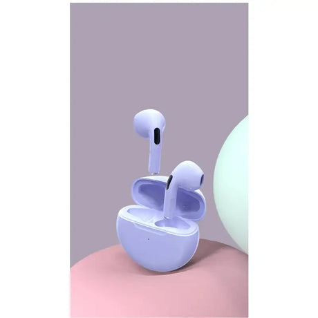 a pair of airpods sitting on top of a table