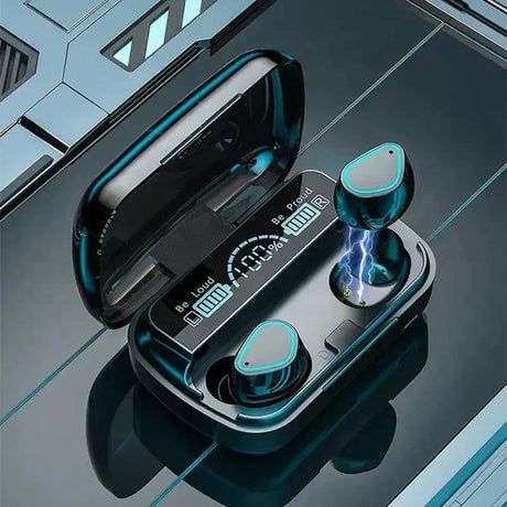 a pair of bluetooth wireless earphones