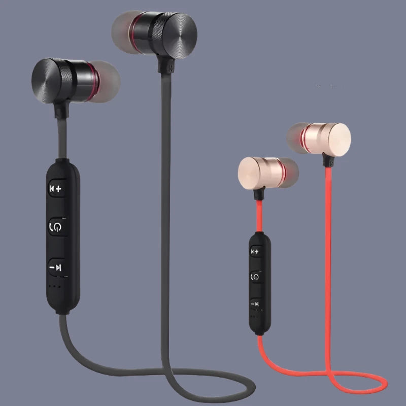 A pair of bluetooth wireless earphones
