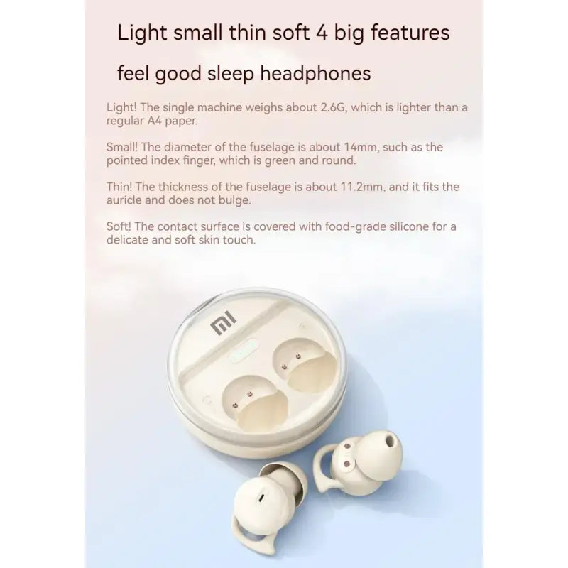 A pair of earphones with the text light shine 4g