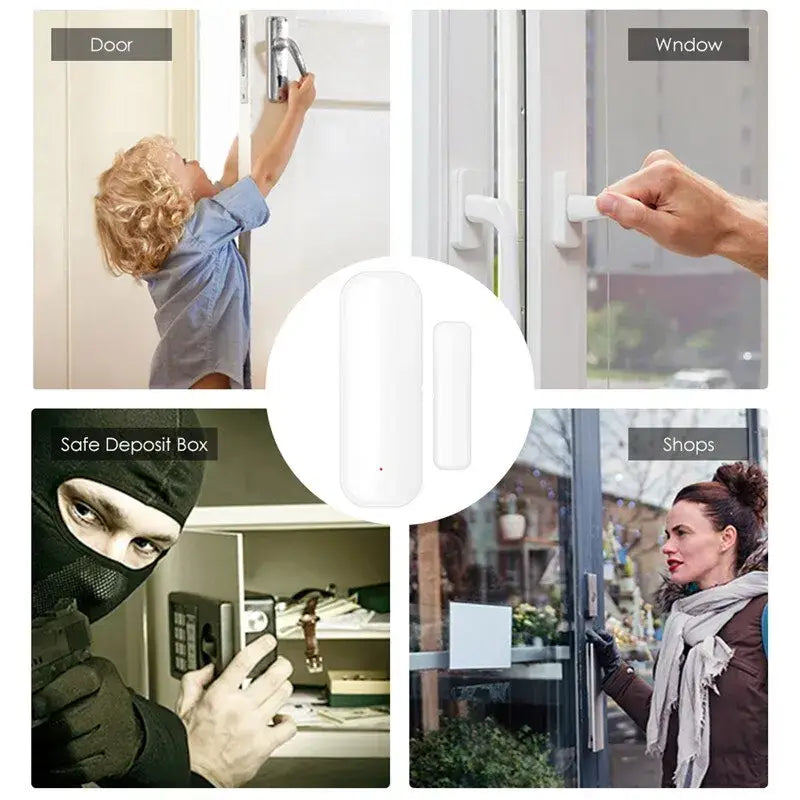 A person is opening a door with a finger