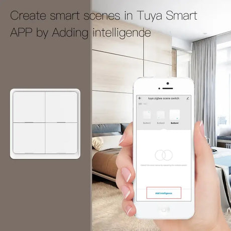 a person holding a smart home app