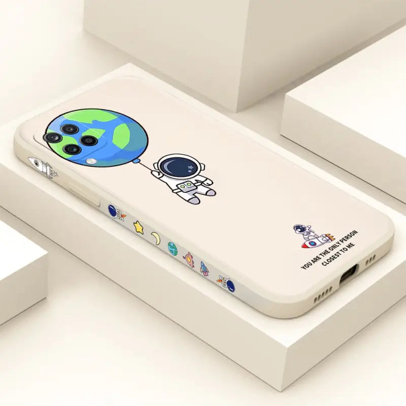 a phone case with a cartoon character on it