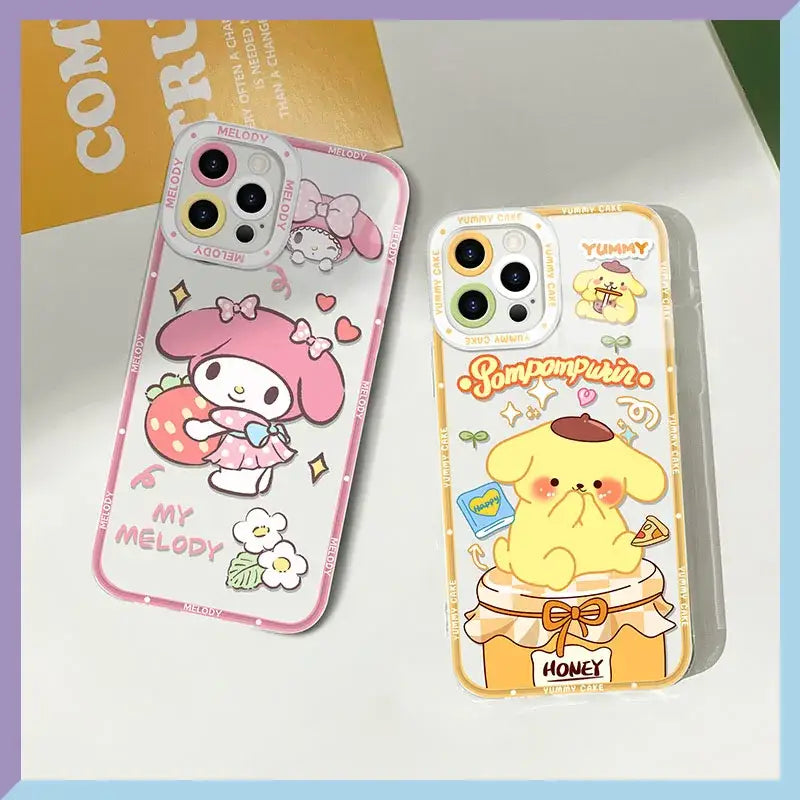 A phone case with a cartoon character on it