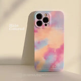 the pastey pink and blue watercolor iphone case