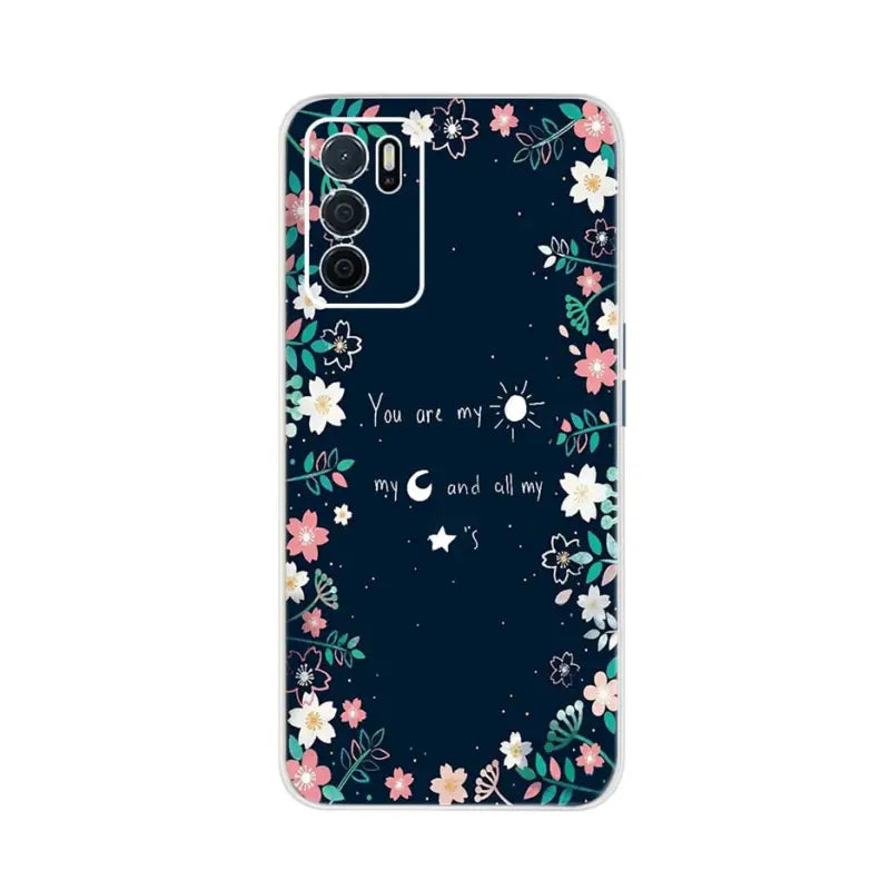 a phone case with a floral pattern and the words you are my sunshine