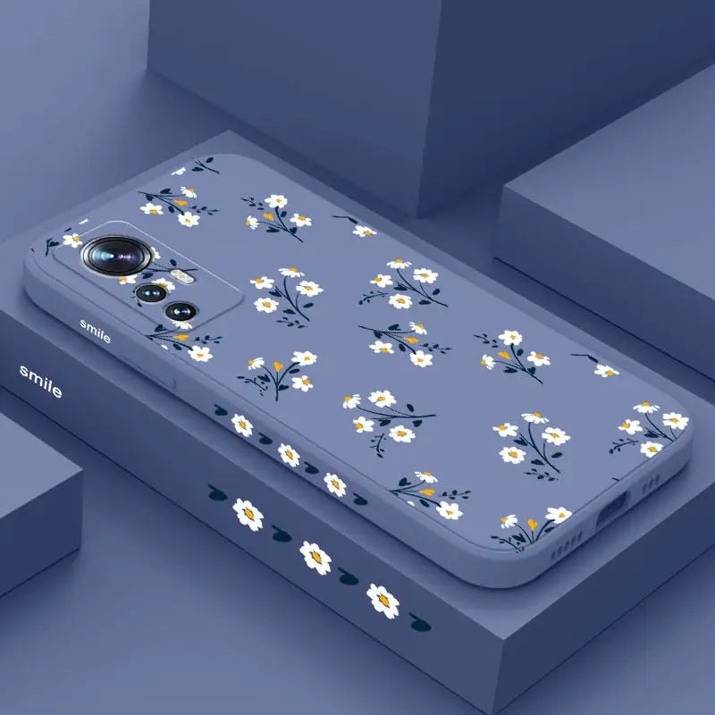 a phone case with a flower pattern on it