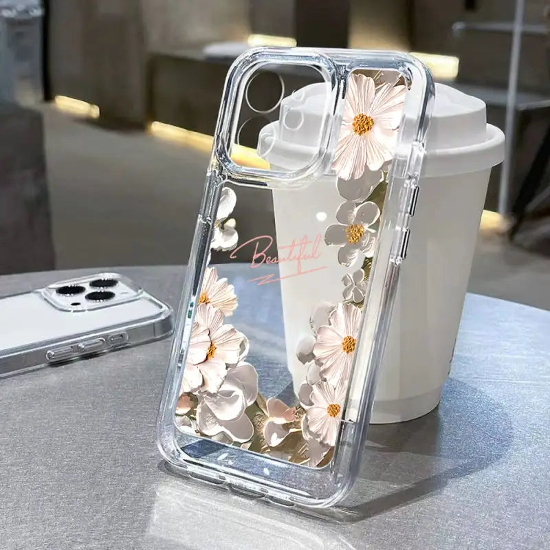 a phone case with flowers on it