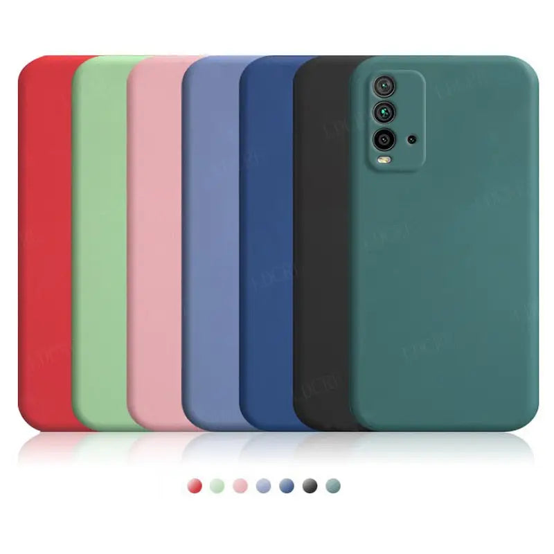 The back of a phone case with four colors