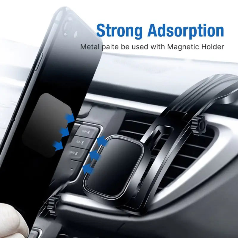 the car phone holder is attached to the dashboard