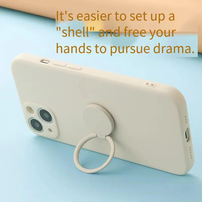 a phone with a ring on it