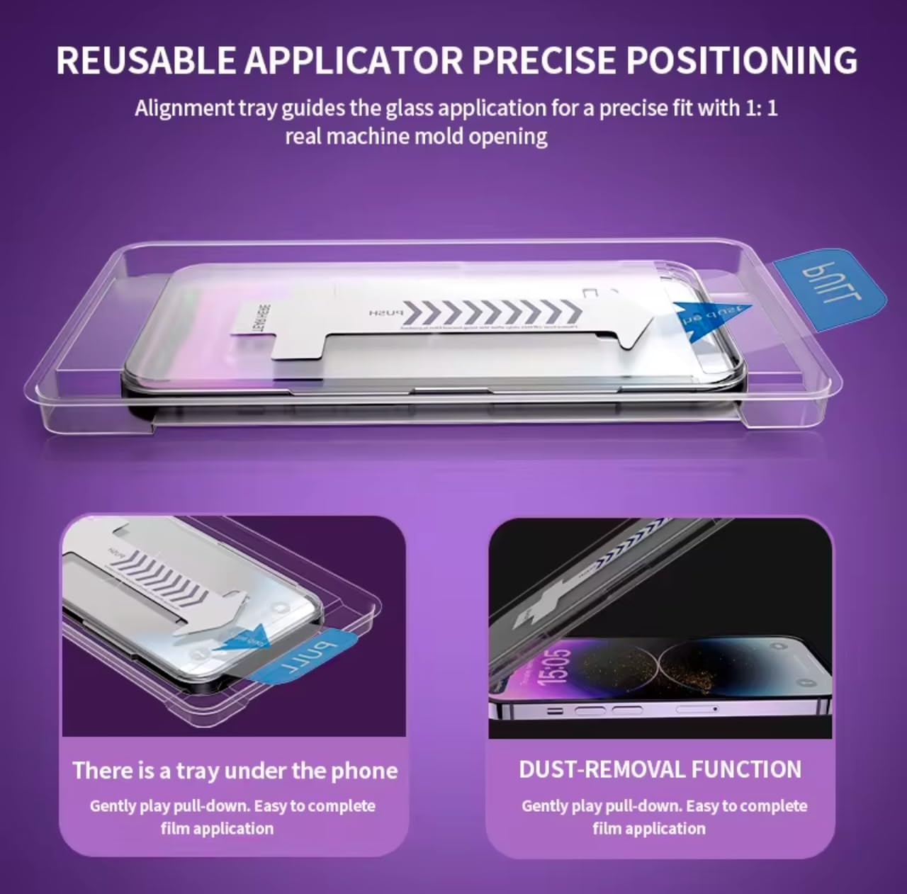 Phone screen protector application kit.