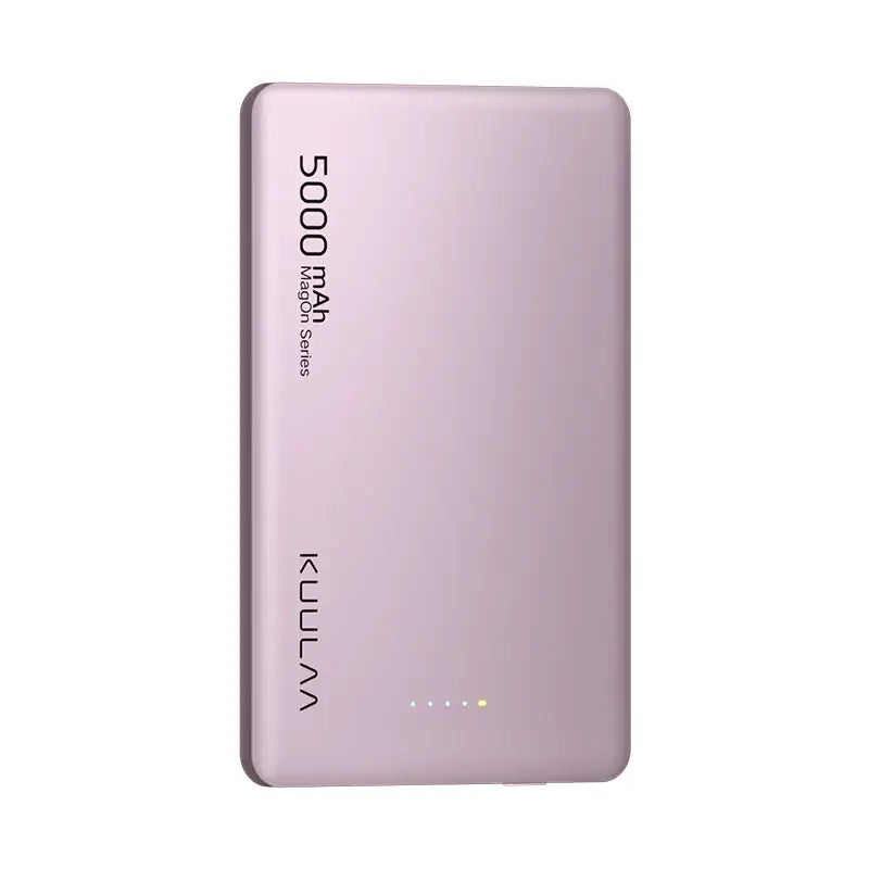 A pink battery case with the word va on it