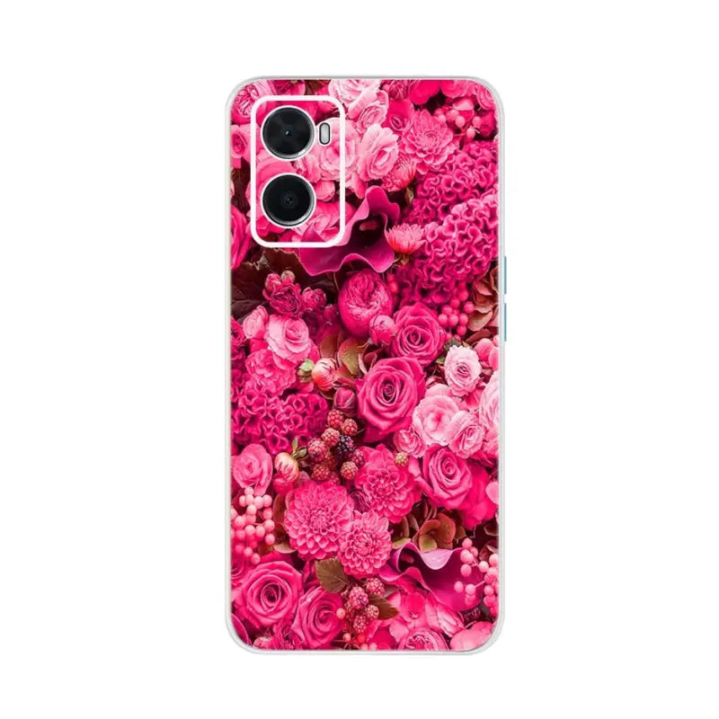 pink flowers phone case