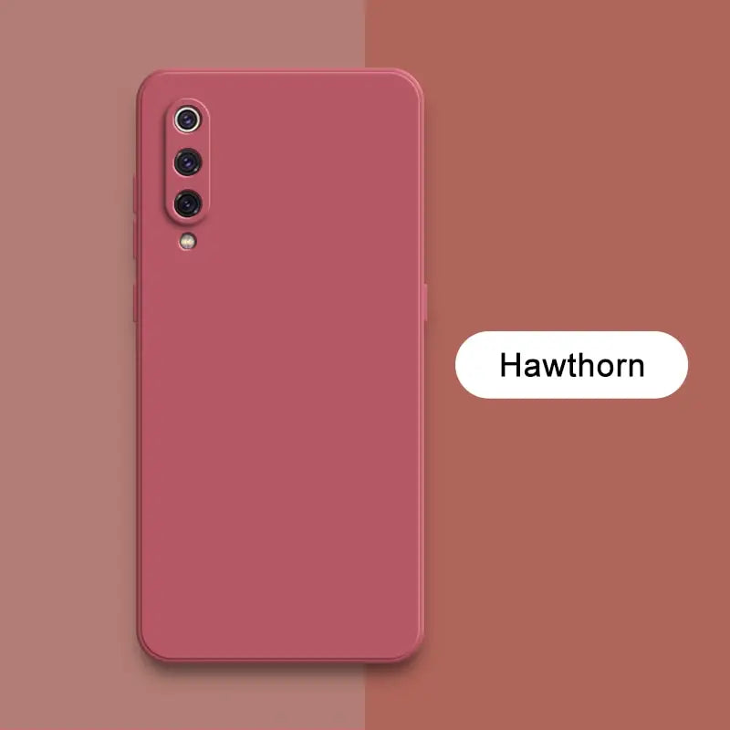 The back and front of a pink iphone case