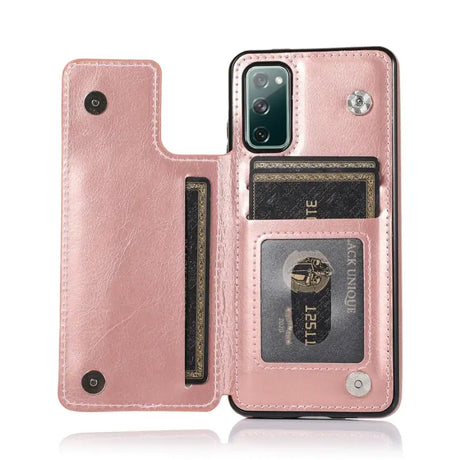 The pink leather wallet case for iphone 11