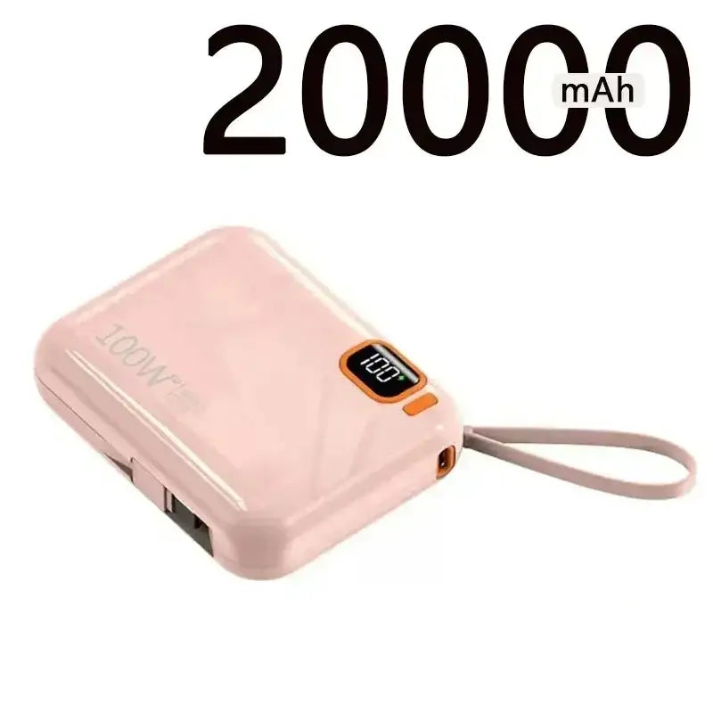 a pink power bank with the words 2000