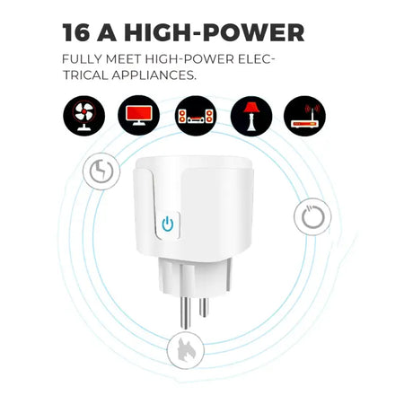 the power adapt plug with the text,’16 high power ’