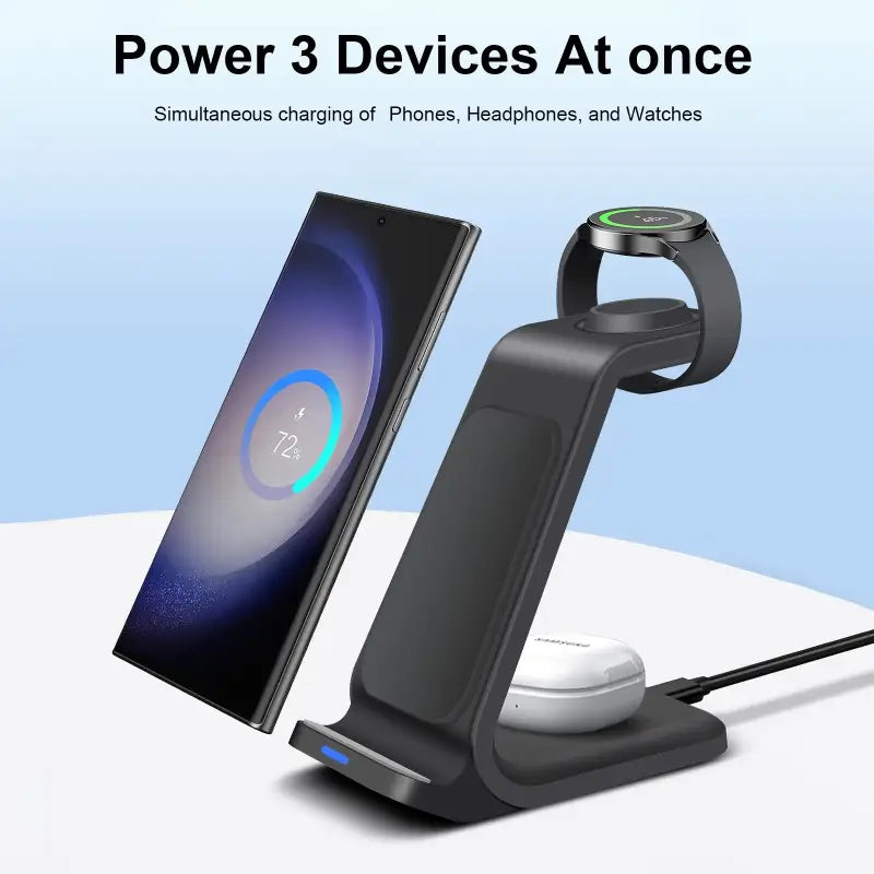 the power stand with a charging cable attached to it