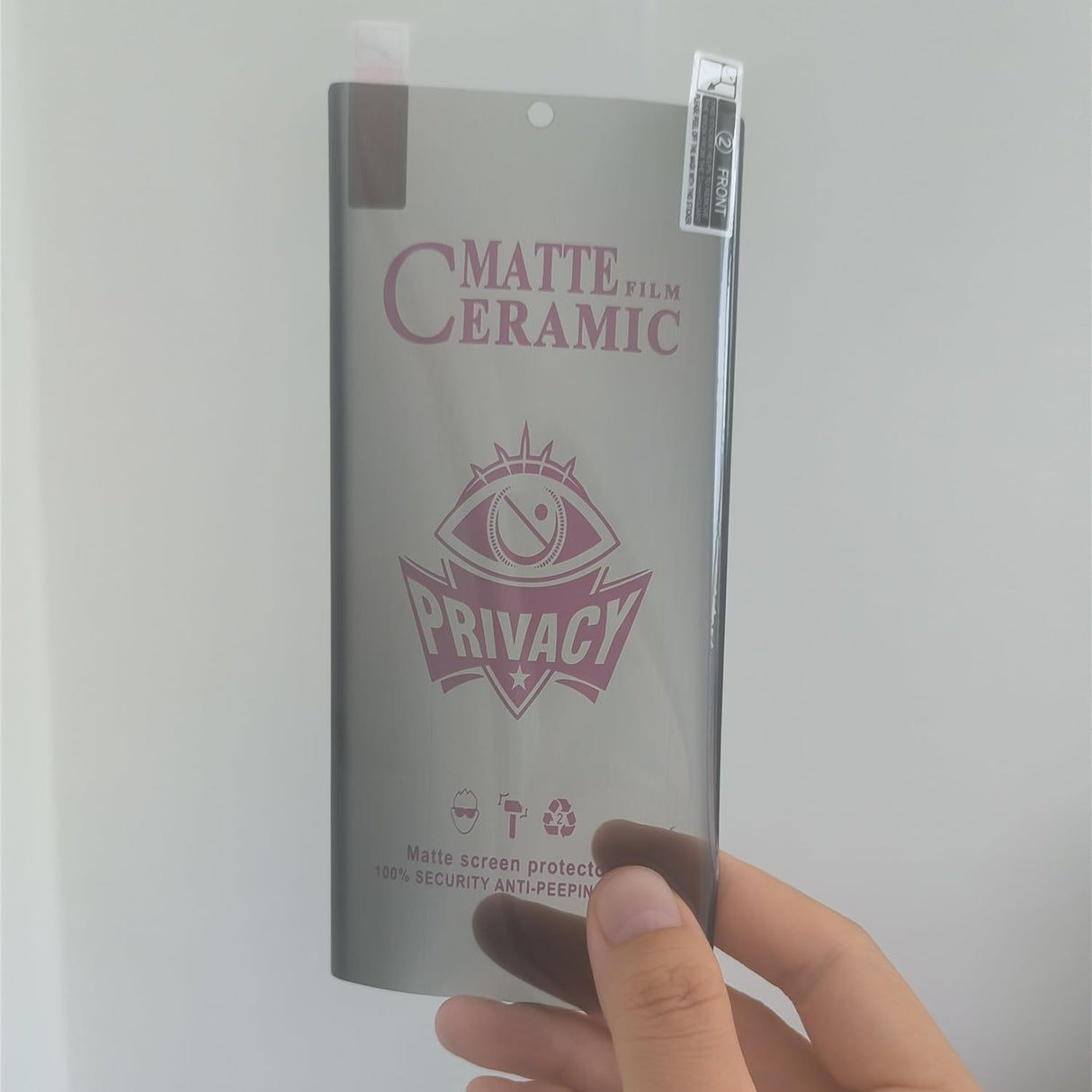 Privacy matte ceramic screen protector.